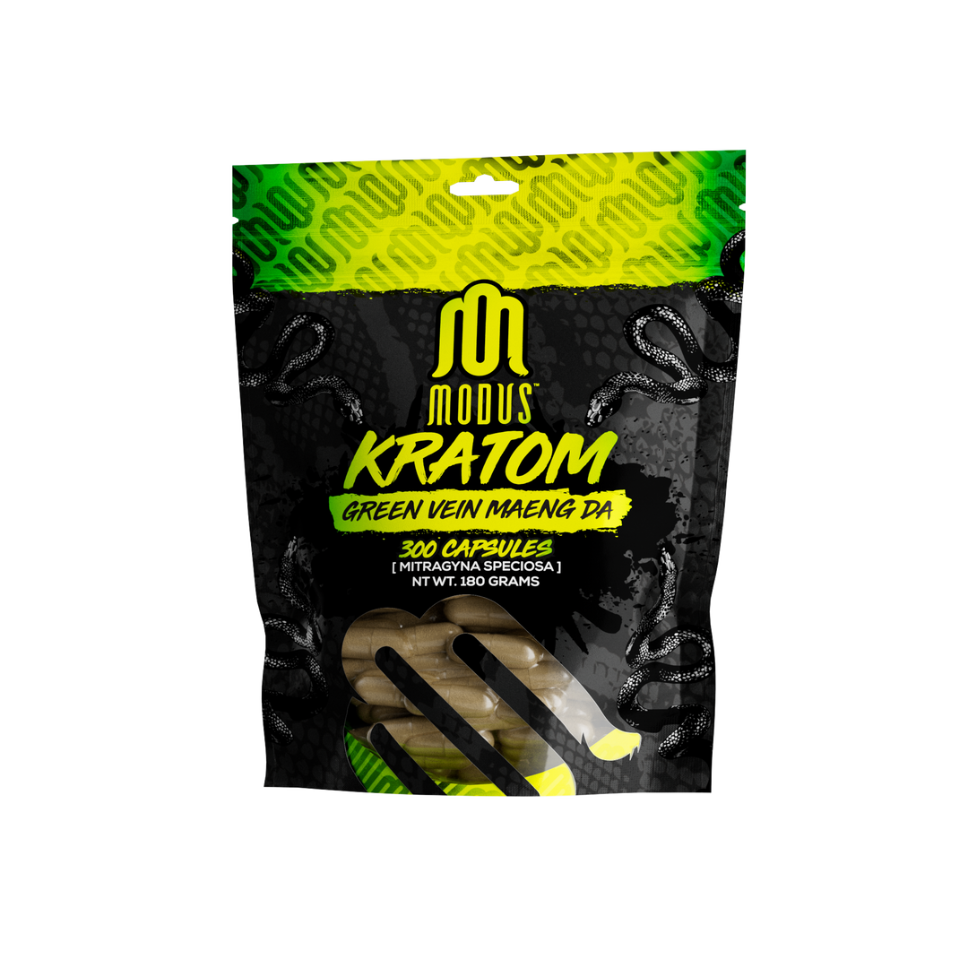 Modus | Kratom Capsules - Green Vein Maeng Da, 300ct