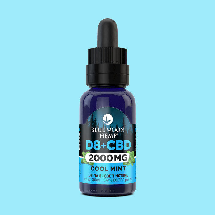 Blue Moon Hemp | Cool Mint Delta 8 & CBD Tincture - 2000mg / 30ml