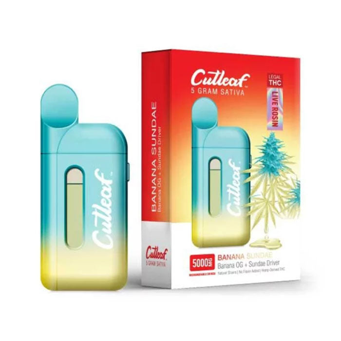 Cutleaf | Sativa Banana OG + Sundae Driver CBD THC Live Rosin - 5g