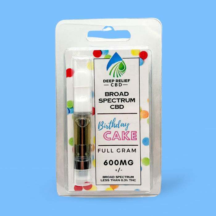 Deep Relief CBD | Birthday Cake Broad Spectrum CBD Cartridge - 1g / 600mg