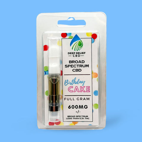 Deep Relief CBD | Birthday Cake Broad Spectrum CBD Cartridge - 1g / 600mg