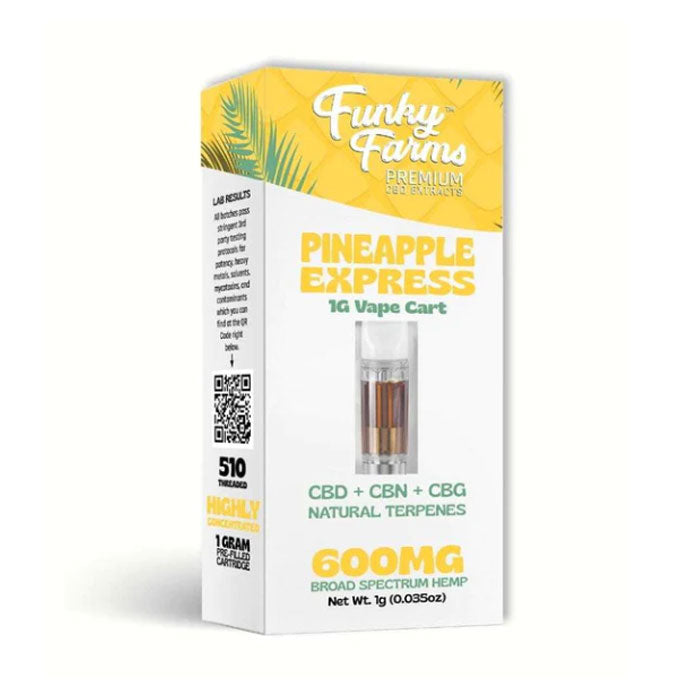 Funky Farms | Pineapple Express CBD + CBN + CBG Vape Cartridge - 600mg