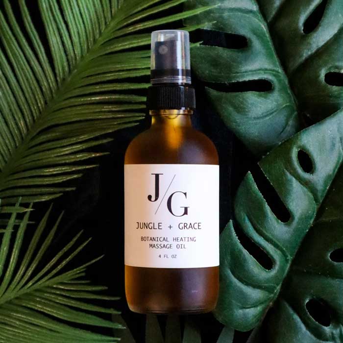 Jungle + Grace | Botanical Heating Massage Oil - 4 oz