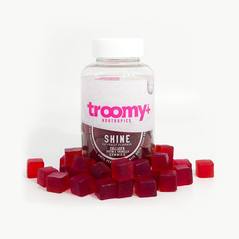 Troomy Nootropics | Shine Collagen Gummy, White Peach Pomegranate - 60 count