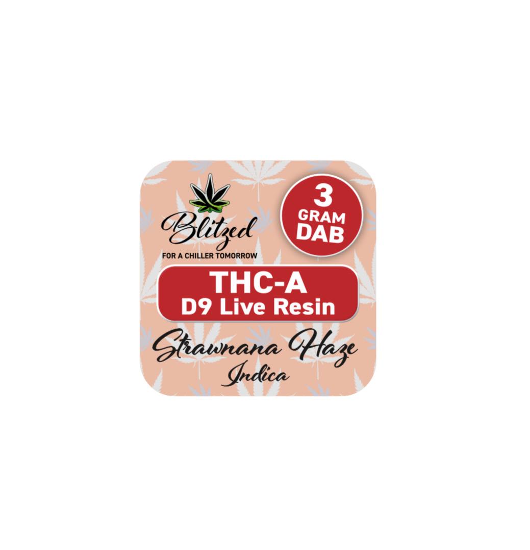 Blitzed | Strawnana Haze - Indica THC-A D9 Live Resin
