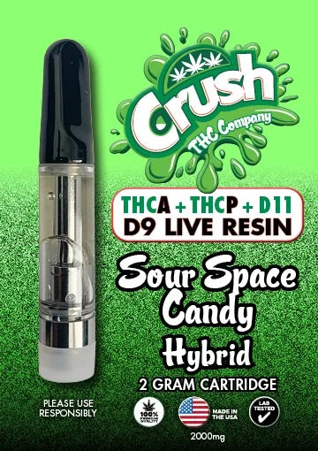 Crush | Hybrid Sour Space Candy THCA+THCP+D11 D9 Live Resin - 2g
