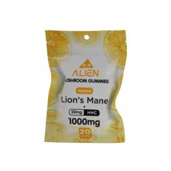 Alien Exotics | Lion's Mane Mushrooms HHC Gummies - 1000mg / 20ct