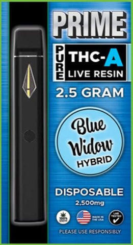 Prime | Pure THC-A Live Resin Disposable 2.5g - Hybrid Blue Widow