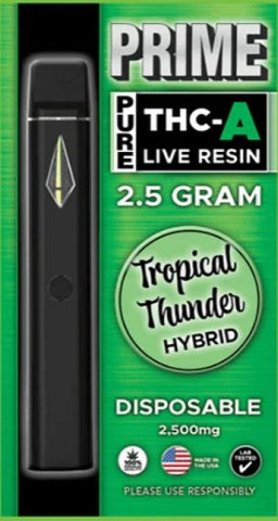 Prime | Pure THC-A Live Resin Disposable 2.5g - Hybrid Tropical Thunder