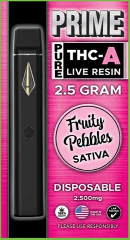 Prime | Pure THC-A Live Resin Disposable 2.5g - Sativa Fruity Pebbles