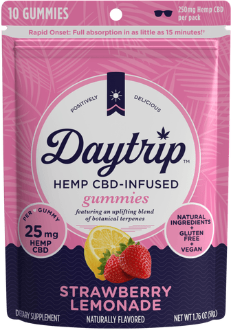 Daytrip | Strawberry Lemonade Hemp CBD Infused Gummies - 250mg / 10 Count