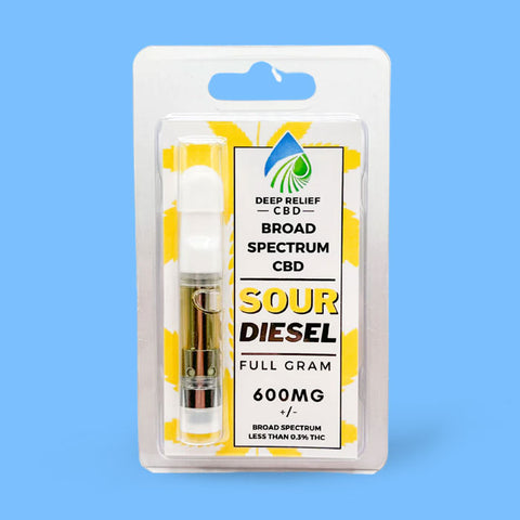 Deep Relief CBD | Sour Diesel Broad Spectrum CBD Cartridge - 1g / 600mg