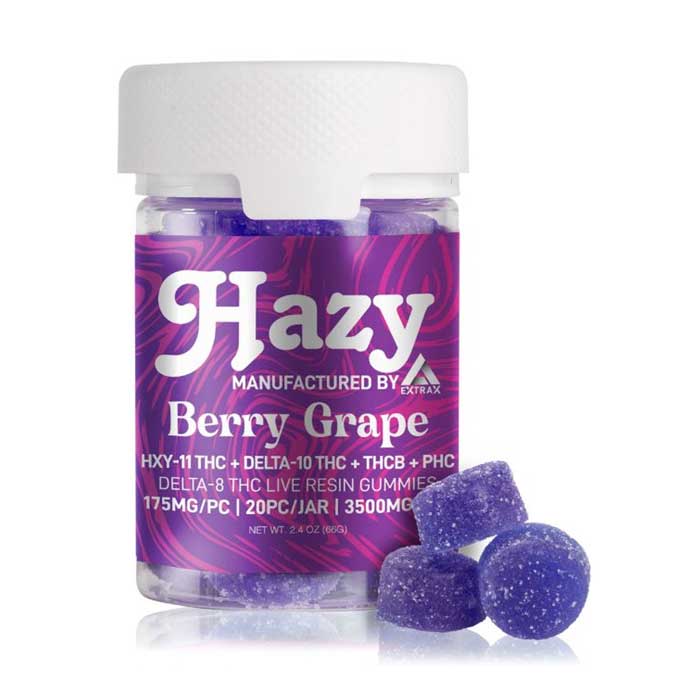 ExtraX | Hazy Berry Grape Delta 8 Live Resin Gummies - 3500mg / 20 Count