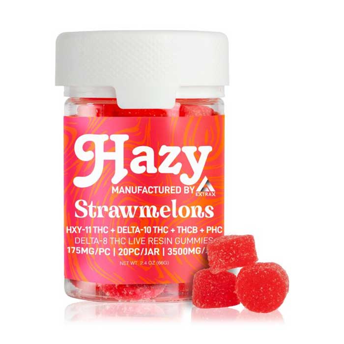 ExtraX | Hazy Strawberry Delta 8 Live Resin Gummies - 3500mg / 20 Count