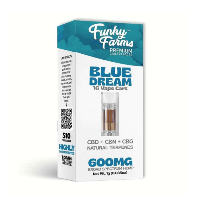 Funky Farms | Blue Dream CBD + CBN + CBG Vape Cartridge - 600mg