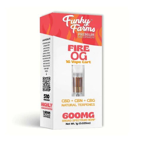 Funky Farms | Fire OG CBD + CBN + CBG Vape Cartridge - 600mg