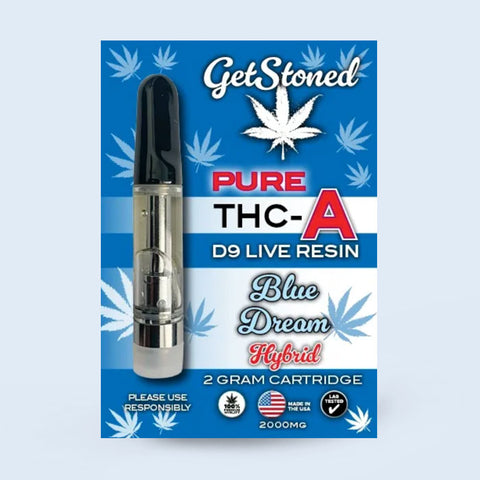 Get Stoned | Pure THC-A Delta 9 Cartridge 2 grams - 2000mg Blue Dream Hybrid