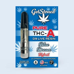 Get Stoned | Pure THC-A Delta 9 Cartridge 2 grams - 2000mg Blue Dream Hybrid