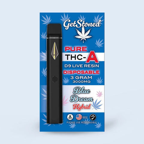 Get Stoned | Pure THC-A Delta 9 Vape 3 grams - 3000mg Blue Dream Hybrid