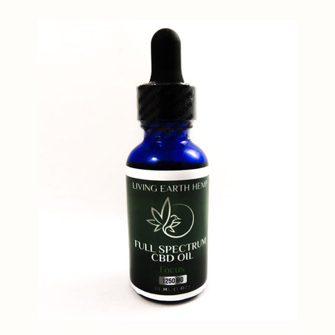 Living Earth Hemp | Focus Full Spectrum CBD Hemp Oil Tincture - 1250mg / 30ml