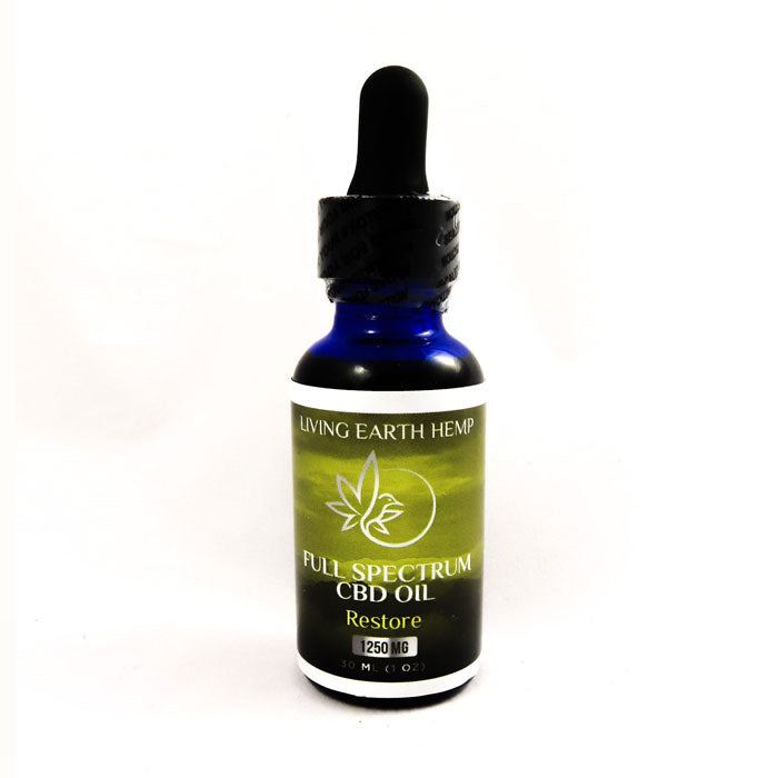 Living Earth Hemp | Restore Full Spectrum CBD Hemp Oil Tincture - 1250mg / 30ml