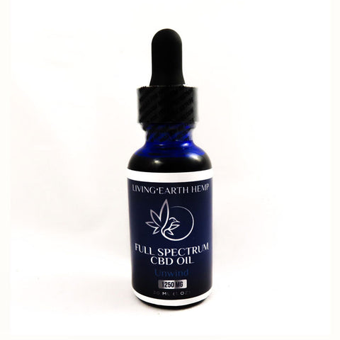 Living Earth Hemp | Unwind Full Spectrum CBD Hemp Oil Tincture - 1250mg / 30ml