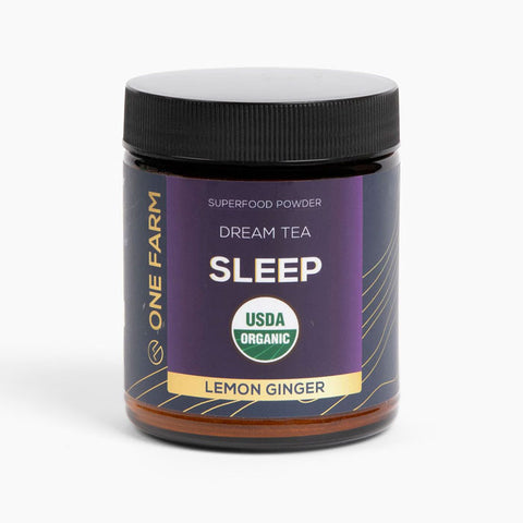 One Farm | Lemon Ginger Dream Tea Sleep Powder with Hemp - 225mg / 45 Servings