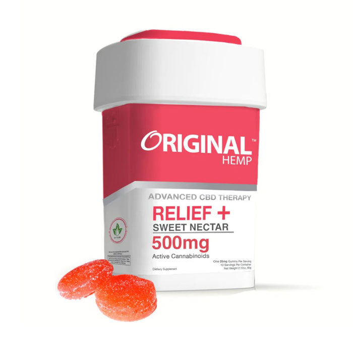 Original Hemp | Relief+ CBD Gummies - 500mg / 20 Count