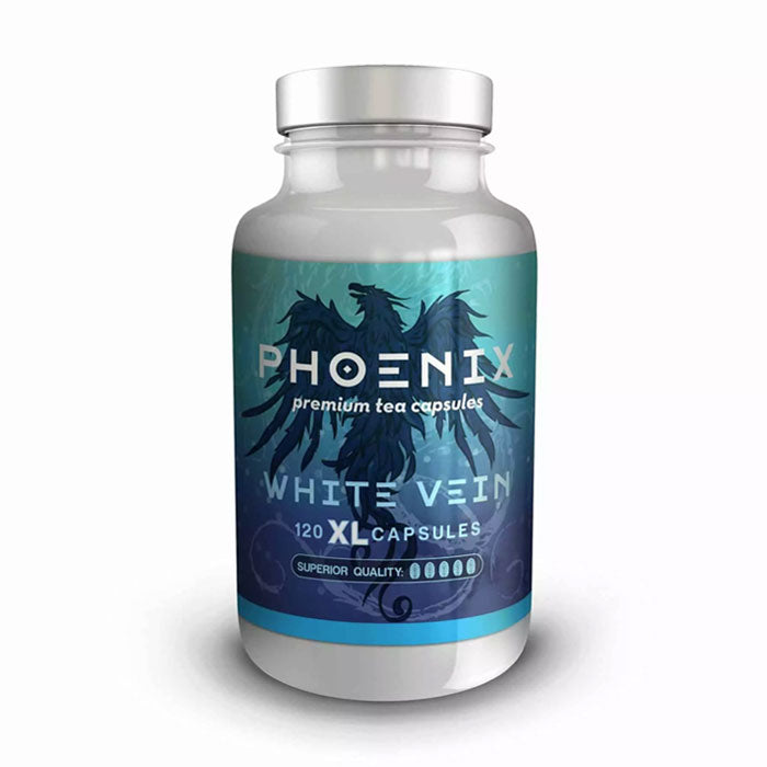 Phoenix | White Vein Tea Leaf Powder Kratom XL Capsules - 120 Count
