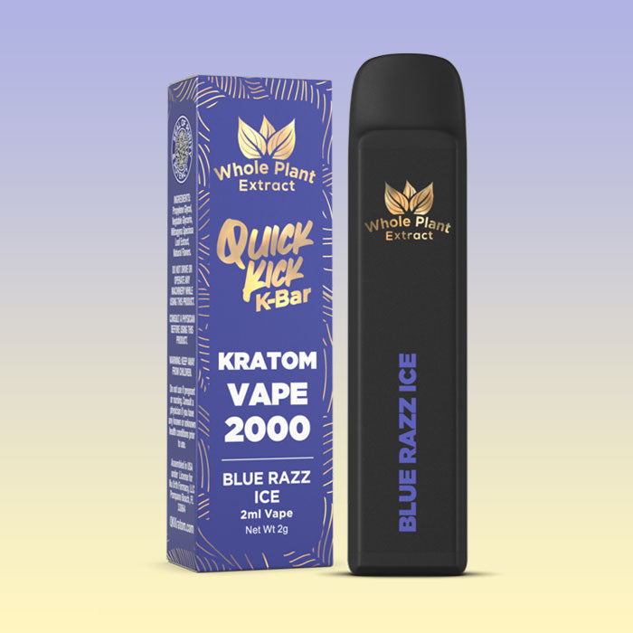 Quick Kick | Kratom Disposable Vape - Blue Razz Ice