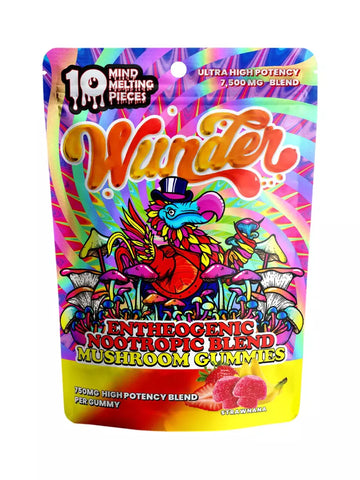 Wunder | Strawnana 750mg Entheogenic Nootropic Blend Gummies / 2 Count