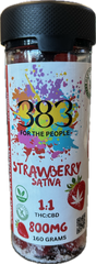 CBD 383 | Strawberry Sativa THC:CBD Gummies - 800mg / 40ct