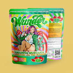 Wunder | Watermelon Amanita Muscaria Mushrooms + Delta-9 Gummies - 2500mg + 50mg / 5 Count