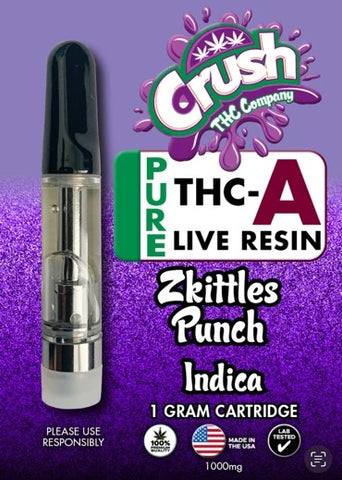 Crush | Indica Zkittles Punch THCA Live Resin Cartridge - 1g