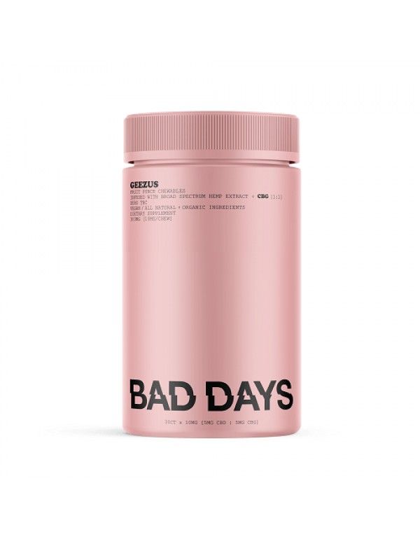 Bad Days | Broad Spectrum Geezus Gummies + CBG - 500mg / 20 Count
