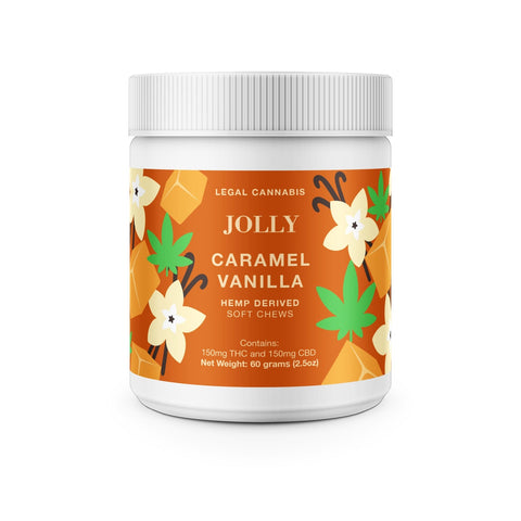 Jolly | Caramel Vanilla Hemp Derived D9 Soft Chews - 150mg / 10 Count