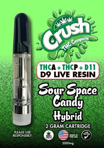 Crush | Hybrid Sour Space Candy THCA+THCP+D11 D9 Live Resin - 2g