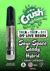 Crush | Hybrid Sour Space Candy THCA+THCP+D11 D9 Live Resin - 2g