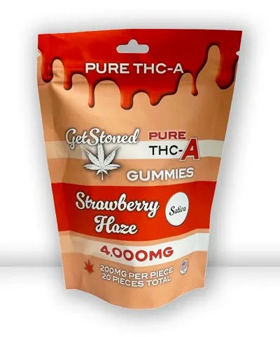 Get Stoned | Strawberry Haze THCA Gummies - 4000mg / 20 Count