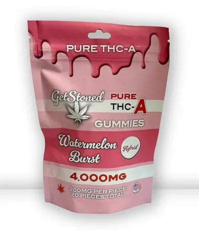 Get Stoned | Watermelon Burst THCA Gummies - 4000mg / 20 Count