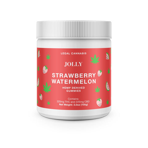 Jolly | Strawberry Watermelon Hemp Derived D9 Gummies - 225mg / 15 Count